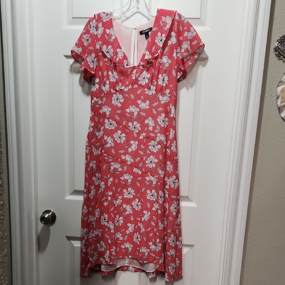 3/$20 Roz & Ali Pink Floral Midi Dress